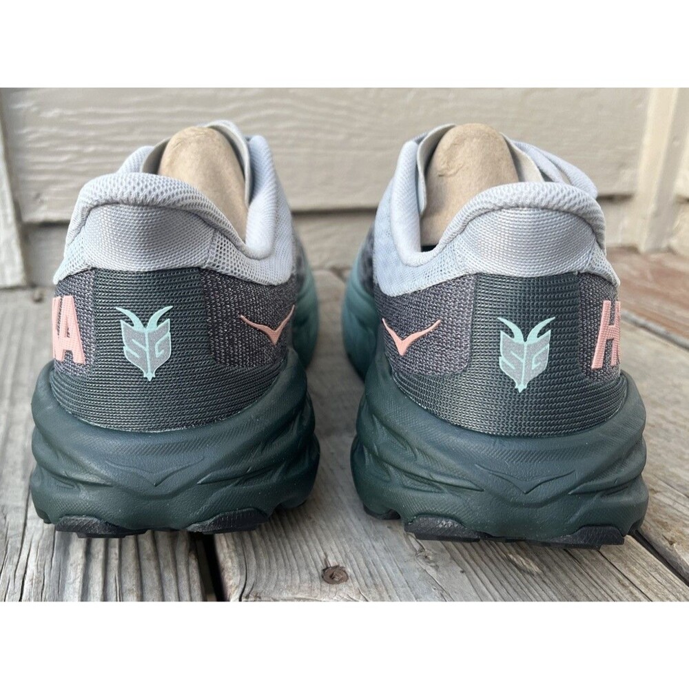 New! Hoka One One Speedgoat 5 Women’s 10B Trail Running Shoes Harbor Mist/Spruce - Picture 7 of 13